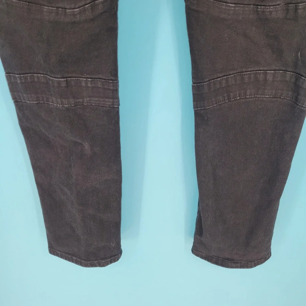 Winx Wheels Biker Cargo Pants Mens XL Black Moto Denim Ribbed Slim Streetwear